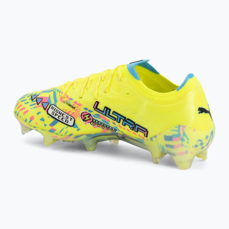 Scarpe da calcio PUMA Ultra Nitro 7 Ultimate Advanced Level FG puma white/blue glimmer/pink glimmer/yellow alert 3