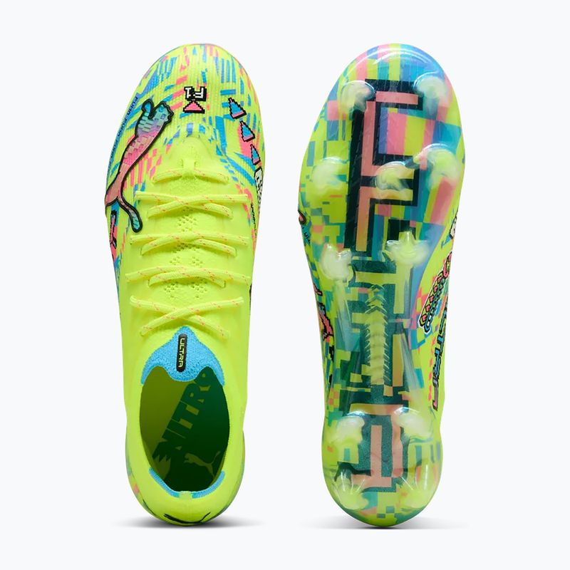 Scarpe da calcio PUMA Ultra Nitro 7 Ultimate Advanced Level FG puma white/blue glimmer/pink glimmer/yellow alert 3
