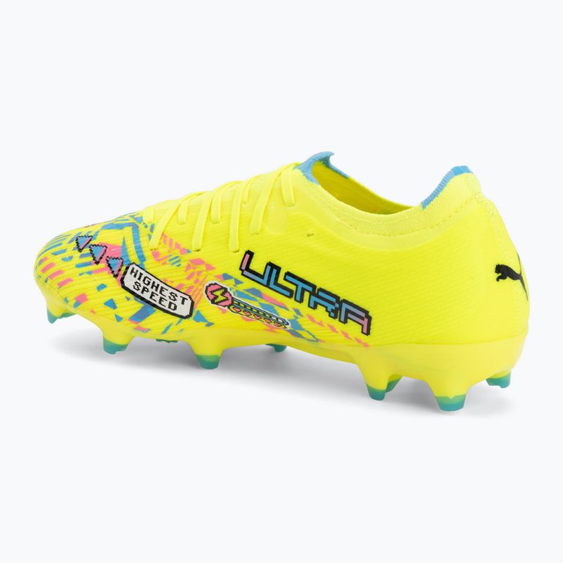 Scarpe da calcio PUMA Ultra Nitro 7 Match Advanced Level FG/AG puma white/blue glimmer/pink glimmer/yellow alert 3