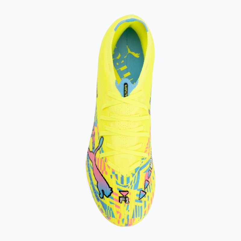 Scarpe da calcio PUMA Ultra Nitro 7 Match Advanced Level FG/AG puma white/blue glimmer/pink glimmer/yellow alert 5