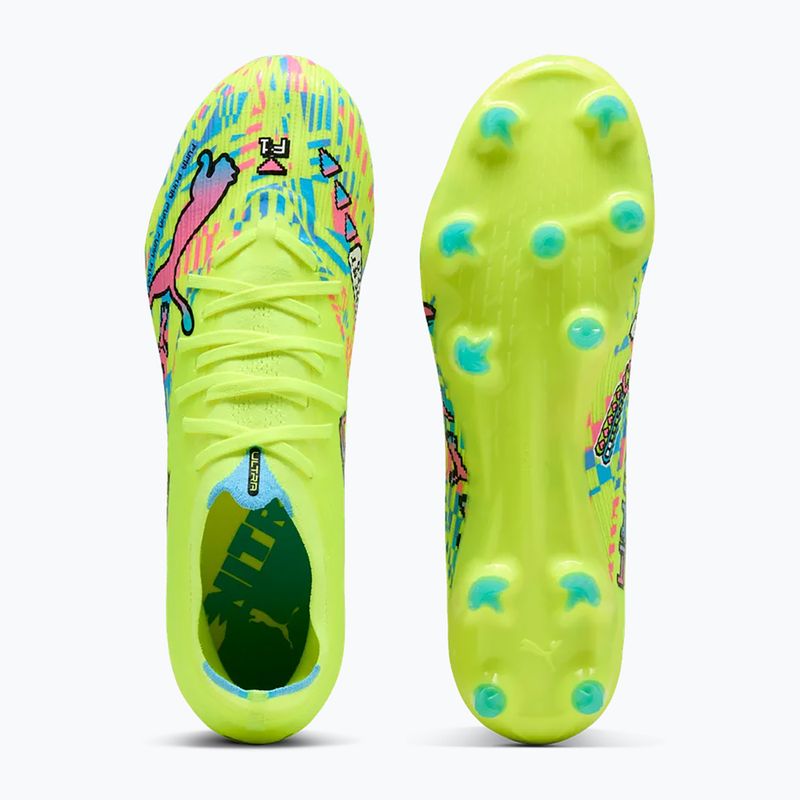 Scarpe da calcio PUMA Ultra Nitro 7 Match Advanced Level FG/AG puma white/blue glimmer/pink glimmer/yellow alert 3