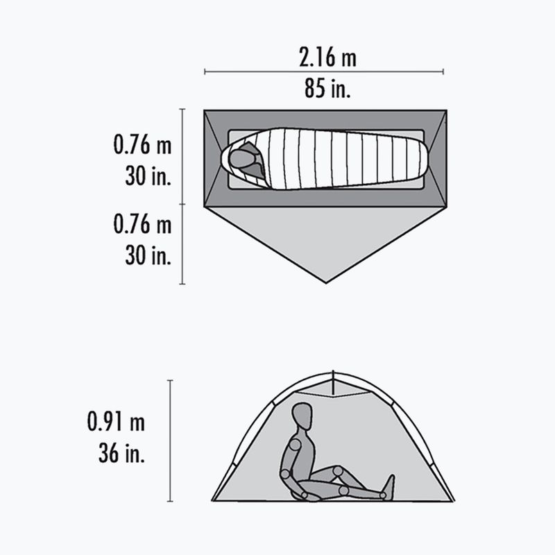 Tenda da trekking MSR Hubba NX 1 grigia per 1 persona 7