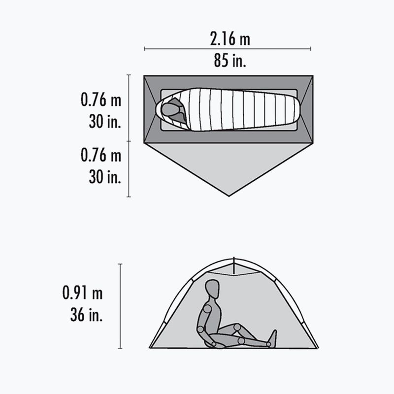 Tenda da trekking MSR Hubba NX 1 verde per 1 persona 4