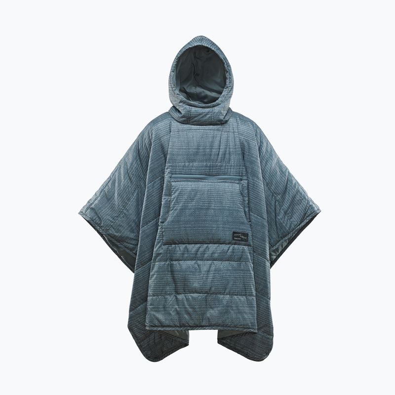 Mantellina da trekking Therm-a-Rest Honcho blu con stampa a trama intrecciata