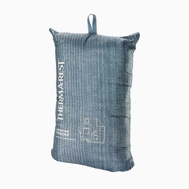 Mantellina da trekking Therm-a-Rest Honcho blu con stampa a trama intrecciata 6