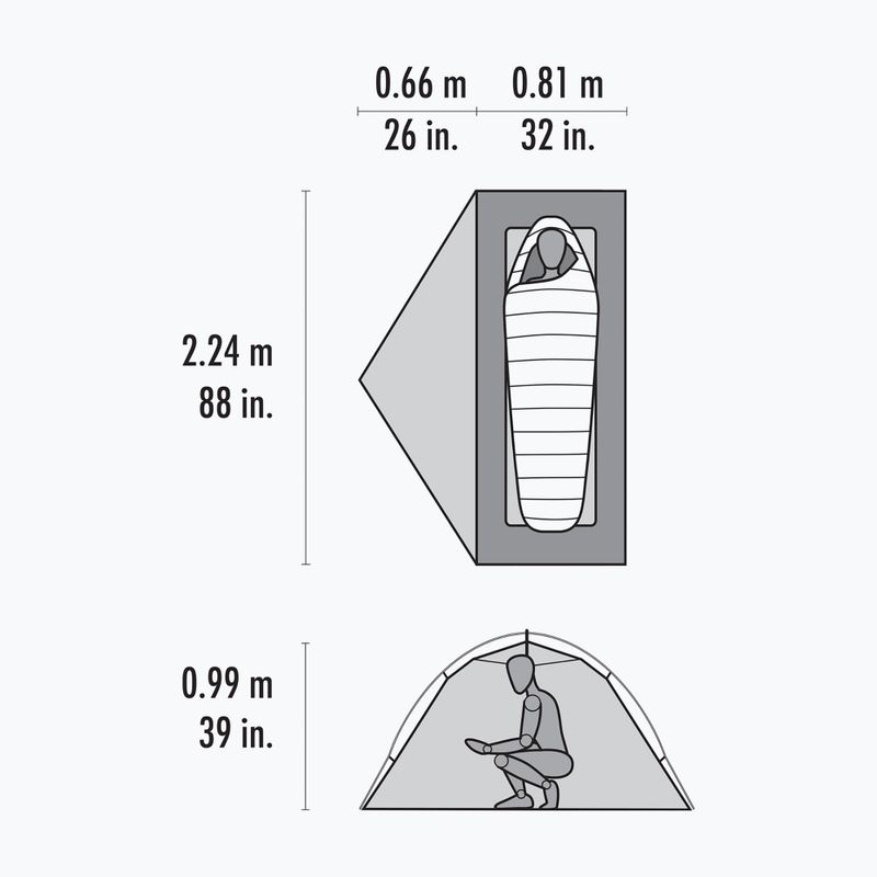 Tenda da trekking 1-osobowy MSR Hubba Hubba HD 1P Tent green 2