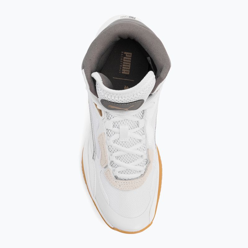 Scarpe da basket da uomo PUMA Playmaker Pro Mid Trofei grigio cenere/ghisa/oro puma 6