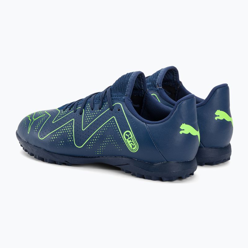 Scarpe da calcio PUMA Future Play TT da bambino blu persiano/verde 3