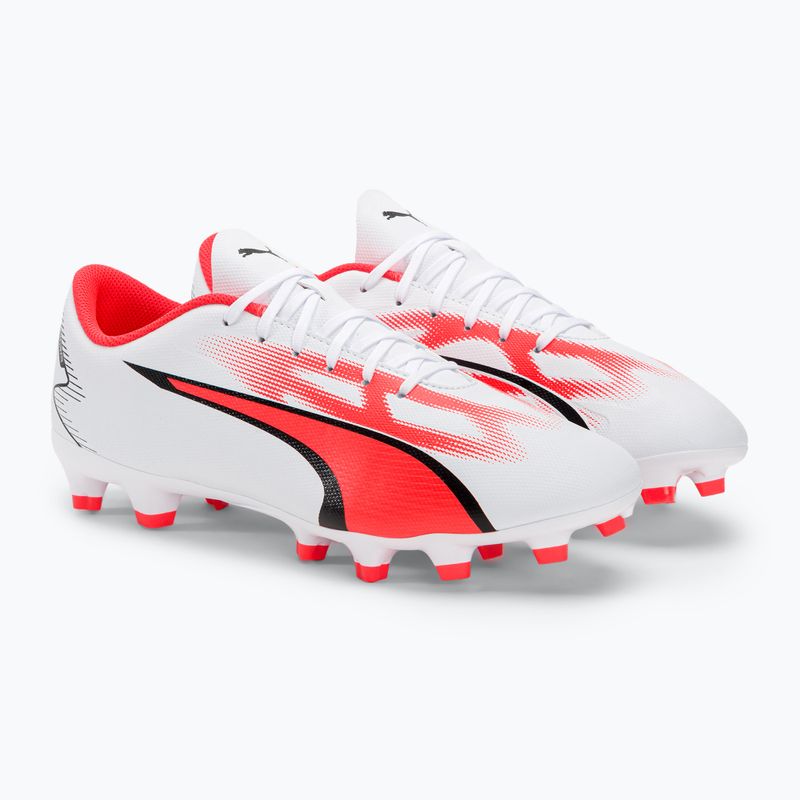 Scarpe da calcio da uomo PUMA Ultra Play FG/AG puma bianco/puma nero/fire orchid 4
