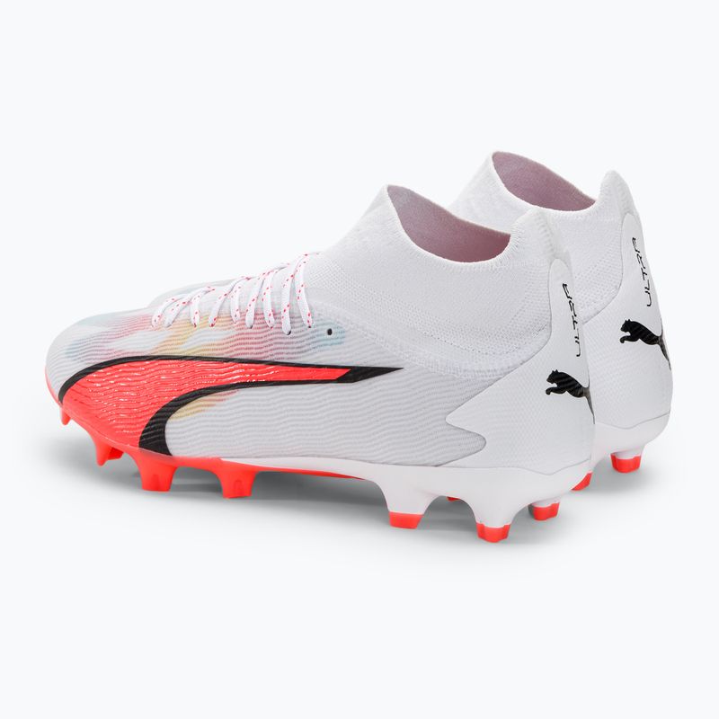 Scarpe da calcio da uomo PUMA Ultra Pro FG/AG puma bianco/puma nero/fire orchid 3