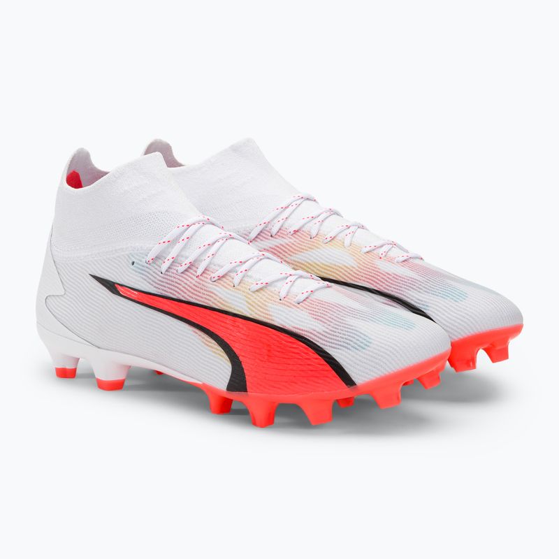 Scarpe da calcio da uomo PUMA Ultra Pro FG/AG puma bianco/puma nero/fire orchid 4