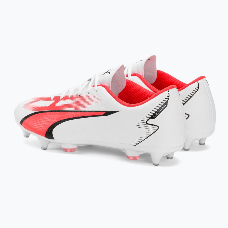 Scarpe da calcio PUMA Ultra Play MXSG da uomo puma bianco/puma nero/fire orchid 3