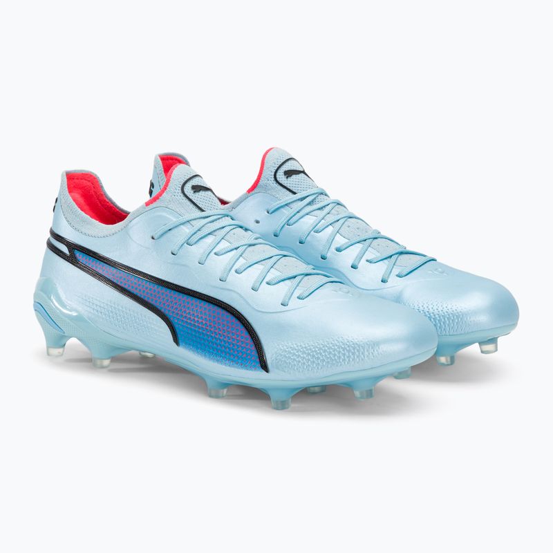 PUMA King Ultimate FG/AG scarpe da calcio uomo silver sky/puma nero/fire orchid 4