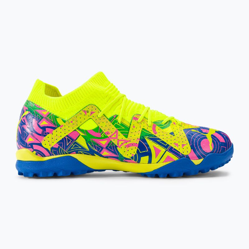 PUMA Future Match Energy TT + Mid scarpe da calcio per bambini ultra blu/allarme giallo/rosa luminoso 2