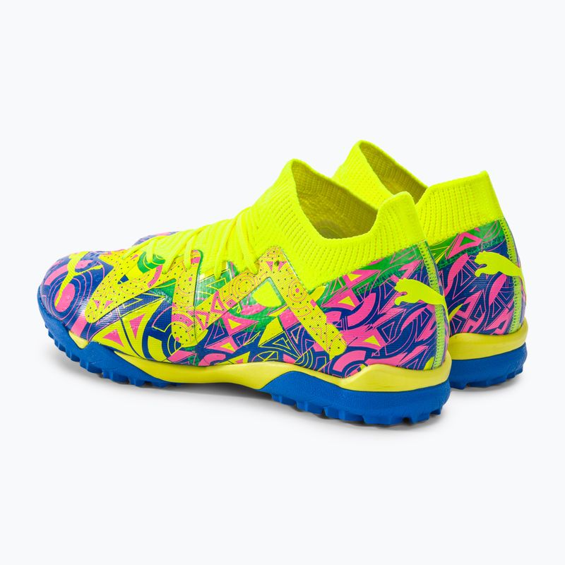 PUMA Future Match Energy TT + Mid scarpe da calcio per bambini ultra blu/allarme giallo/rosa luminoso 3
