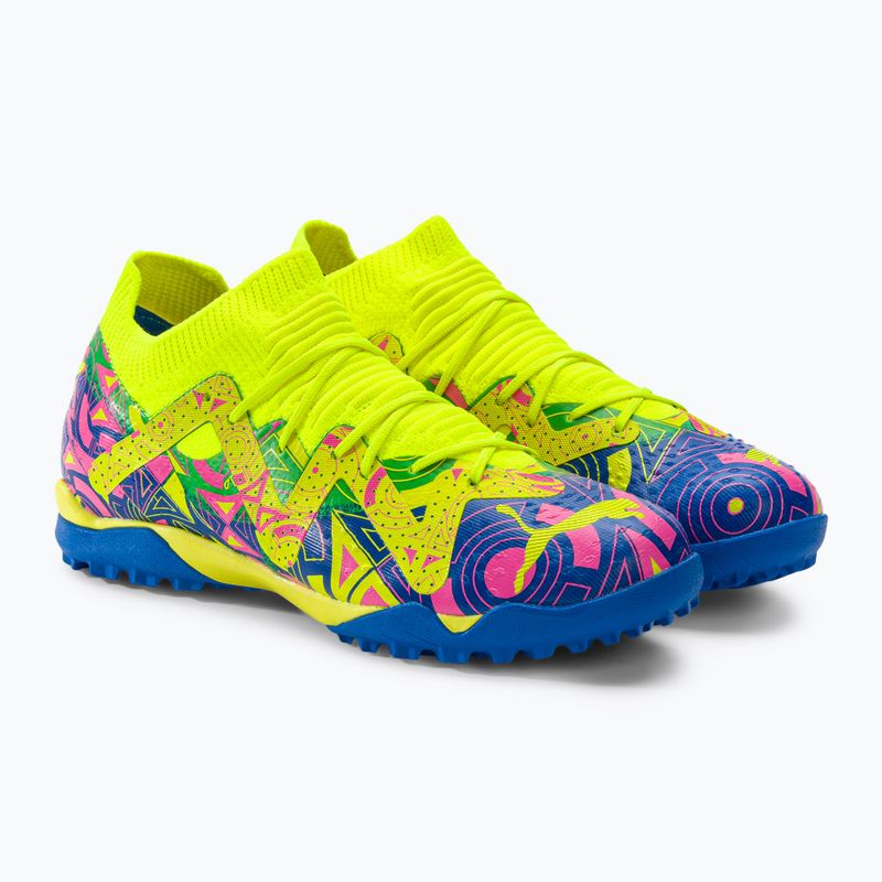 PUMA Future Match Energy TT + Mid scarpe da calcio per bambini ultra blu/allarme giallo/rosa luminoso 4