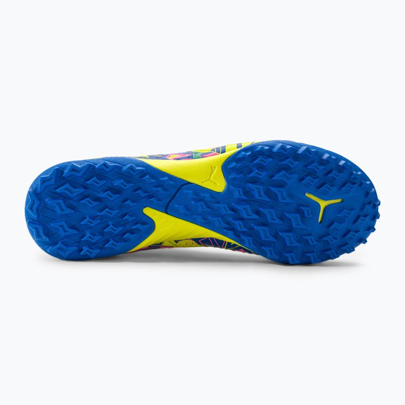 PUMA Future Match Energy TT + Mid scarpe da calcio per bambini ultra blu/allarme giallo/rosa luminoso 5