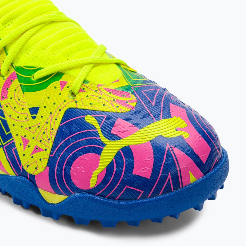 PUMA Future Match Energy TT + Mid scarpe da calcio per bambini ultra blu/allarme giallo/rosa luminoso 7