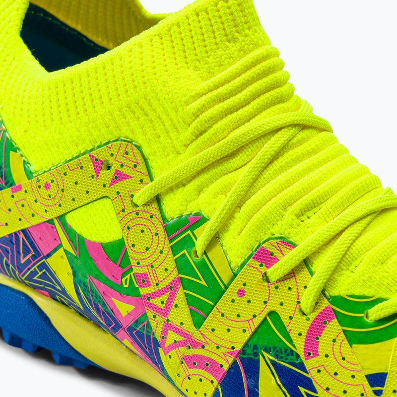 PUMA Future Match Energy TT + Mid scarpe da calcio per bambini ultra blu/allarme giallo/rosa luminoso 8