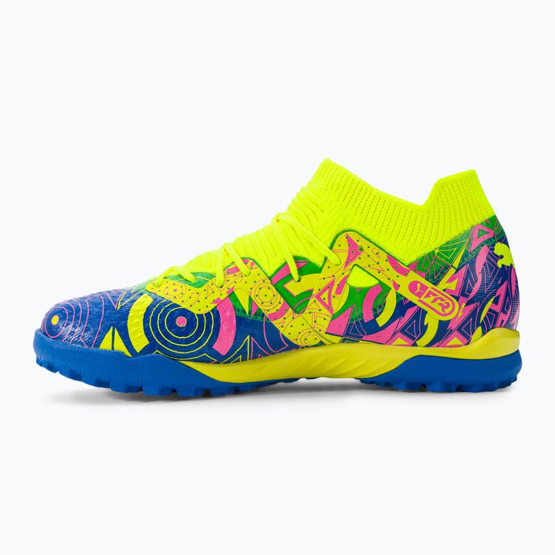 PUMA Future Match Energy TT + Mid scarpe da calcio per bambini ultra blu/allarme giallo/rosa luminoso 10