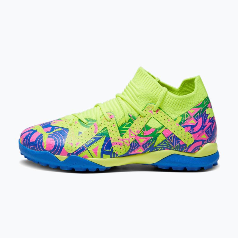 PUMA Future Match Energy TT + Mid scarpe da calcio per bambini ultra blu/allarme giallo/rosa luminoso 11
