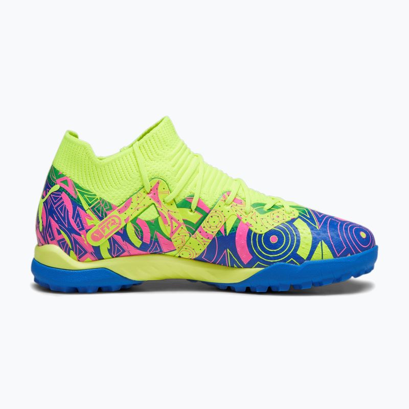 PUMA Future Match Energy TT + Mid scarpe da calcio per bambini ultra blu/allarme giallo/rosa luminoso 12