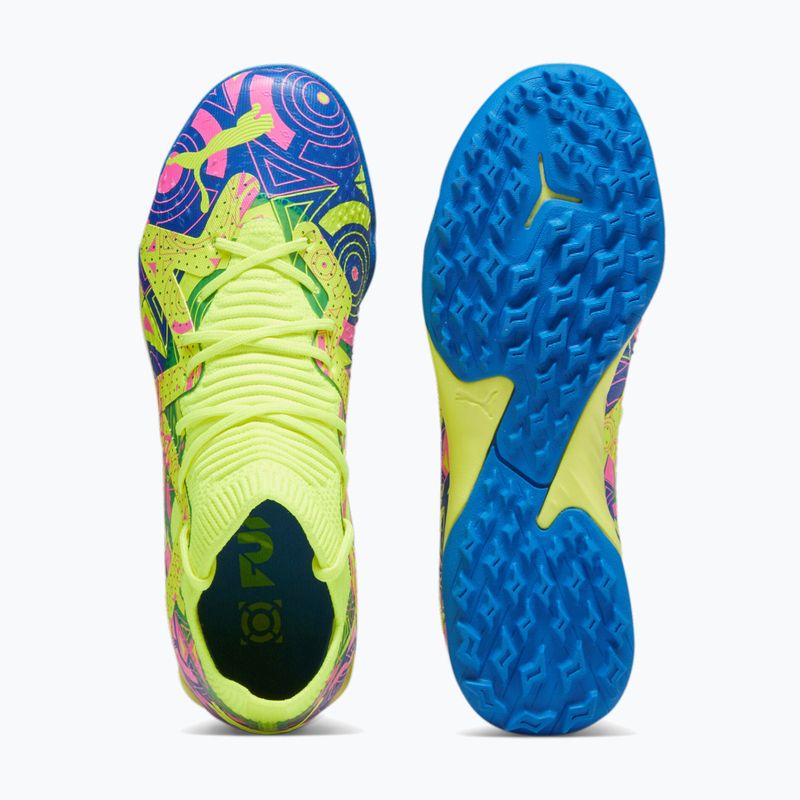 PUMA Future Match Energy TT + Mid scarpe da calcio per bambini ultra blu/allarme giallo/rosa luminoso 15