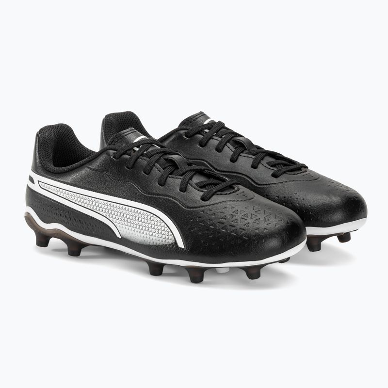 PUMA King Match FG/AG scarpe da calcio per bambini puma nero/puma bianco 4