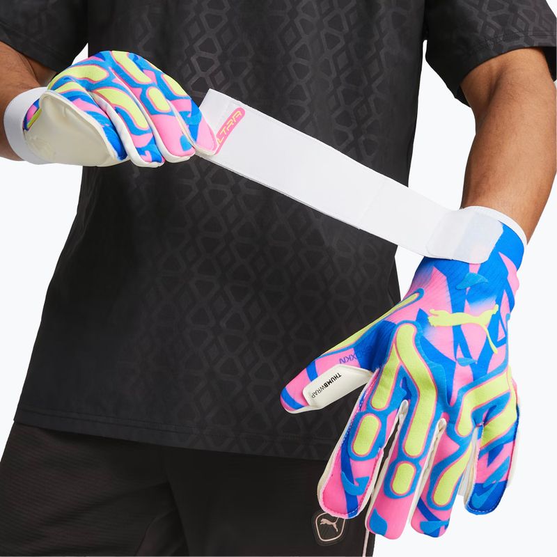 Guanto da portiere PUMA Ultra Ultimate Energy Hybrid ultra blu/allarme giallo/rosa luminoso 5