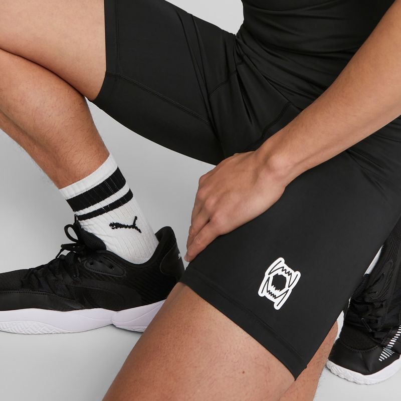 Pantaloncini da basket da uomo PUMA Hoops Team Baselayer puma nero 7