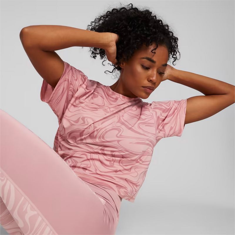 Maglietta da allenamento da donna PUMA Train Favorite Aop Crop future rosa 3