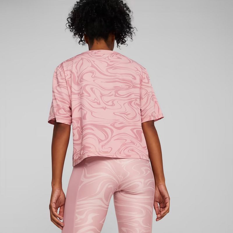 Maglietta da allenamento da donna PUMA Train Favorite Aop Crop future rosa 4