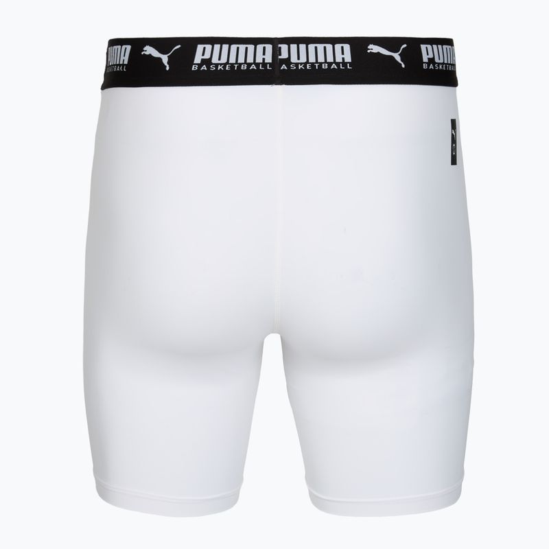 Pantaloncini da basket da uomo PUMA Hoops Team Baselayer puma bianco 2