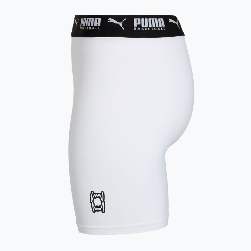 Pantaloncini da basket da uomo PUMA Hoops Team Baselayer puma bianco 3