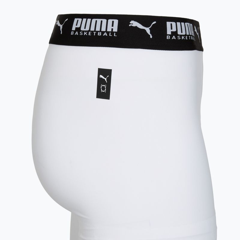 Pantaloncini da basket da uomo PUMA Hoops Team Baselayer puma bianco 4