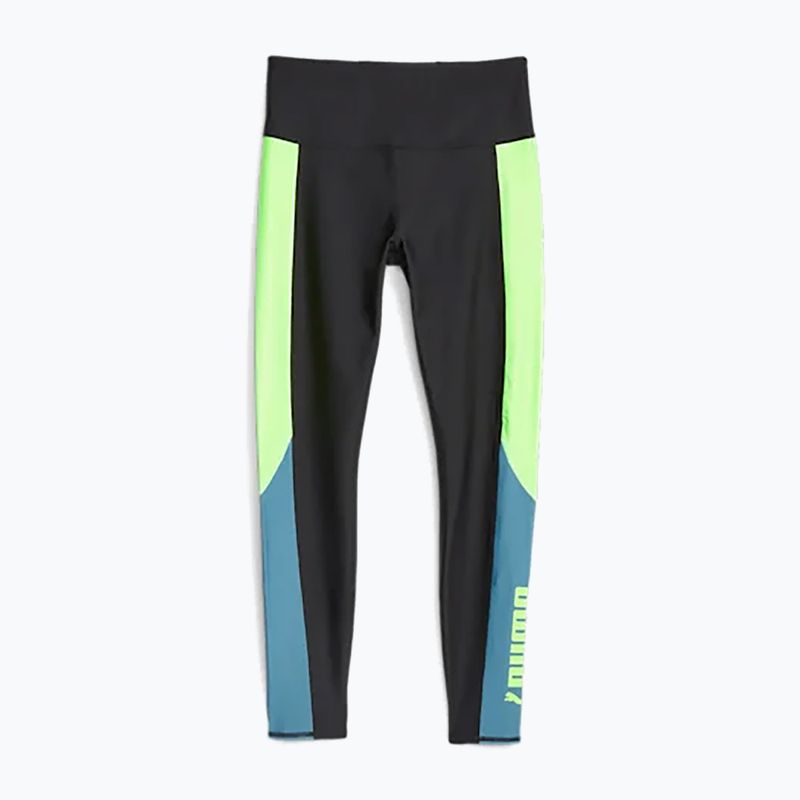 Leggings da allenamento da donna PUMA Fit Eversculpt Color Block Hw 7/8 puma nero/verde velocità 3