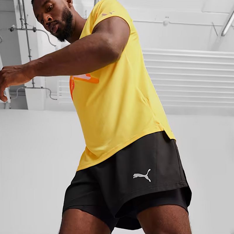 Pantaloncini da corsa PUMA Run Velocity Ultraweave 2in1 da uomo, nero 6