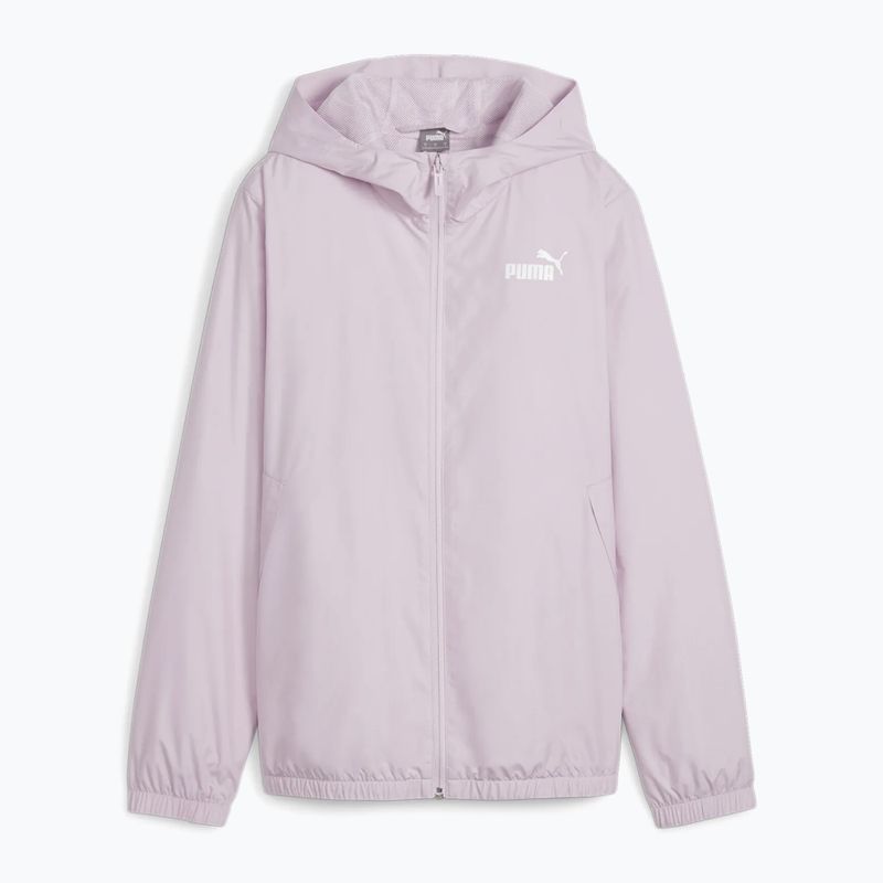 Giacca PUMA ESS Solid Windbreaker Hoodie da donna, nebbia d'uva