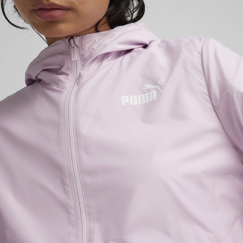 Giacca PUMA ESS Solid Windbreaker Hoodie da donna, nebbia d'uva 6