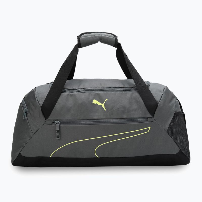 Borsa da allenamento PUMA Fundamentals Sports grigio minerale/lime sheen