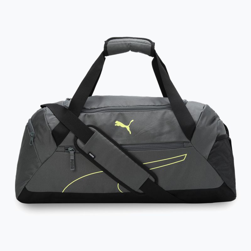 Borsa da allenamento PUMA Fundamentals Sports grigio minerale/lime sheen 2