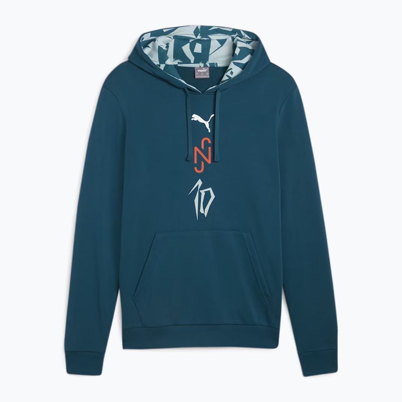 Felpa calcio uomo PUMA Neymar JR Creativity Logo Hoody oceano tropicale/turchese surf