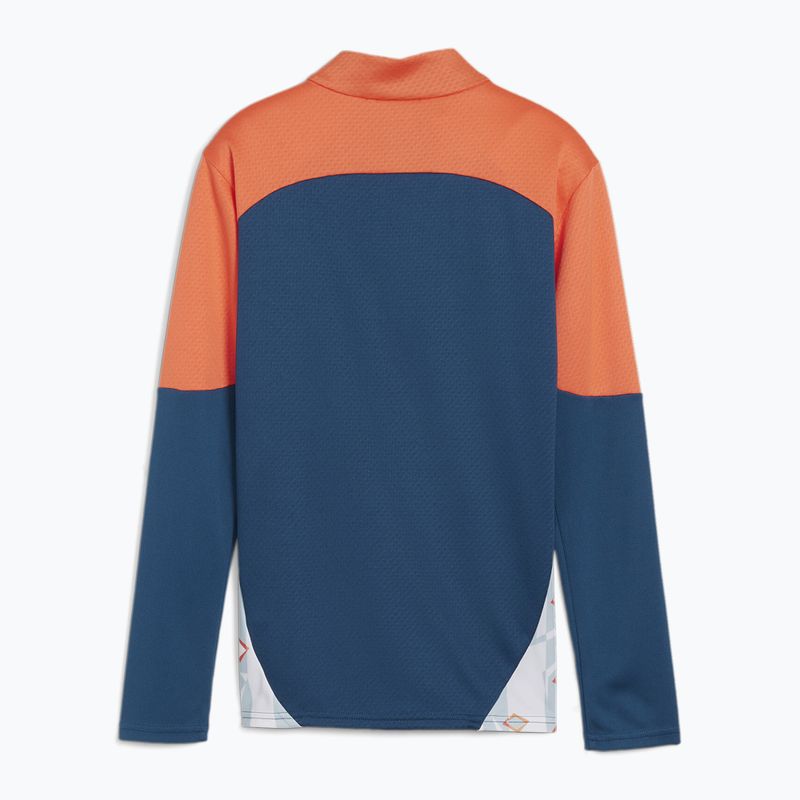 PUMA Neymar JR Creativity 1/4 Zip Top felpa calcio bambino oceano tropicale/caldo 2
