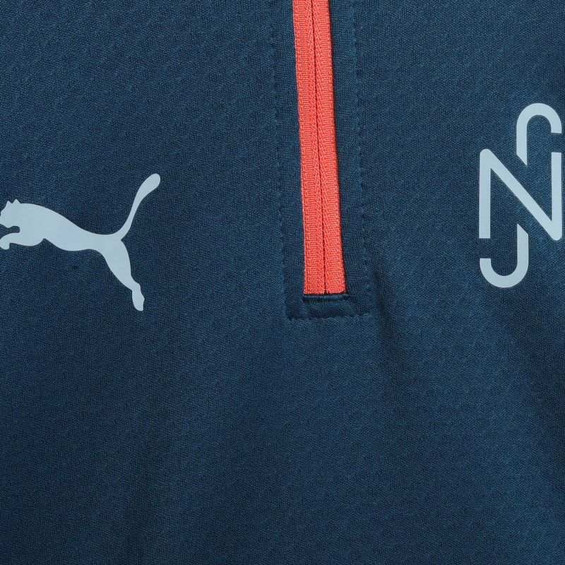 PUMA Neymar JR Creativity 1/4 Zip Top felpa calcio bambino oceano tropicale/caldo 3