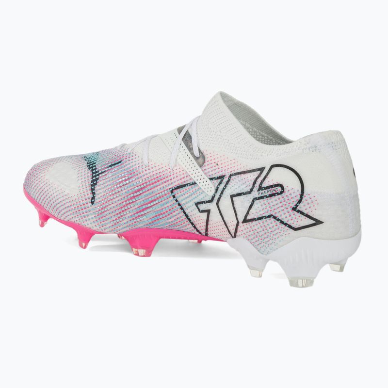PUMA Future 7 Ultimate Low FG/AG bianco/nero/rosa avvelenata/acqua brillante/nebbia d'argento scarpe da calcio 3