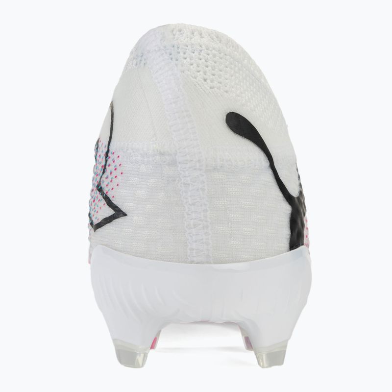 PUMA Future 7 Ultimate Low FG/AG bianco/nero/rosa avvelenata/acqua brillante/nebbia d'argento scarpe da calcio 6