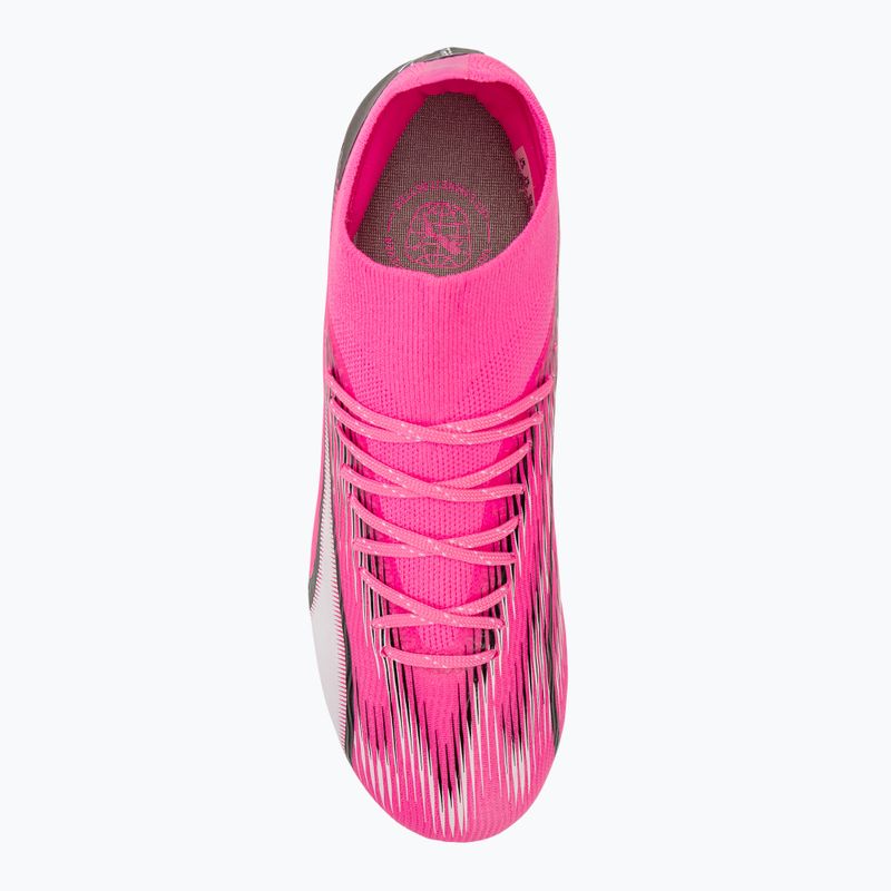 Scarpe da calcio PUMA Ultra Pro FG/AG Jr rosa velenoso/puma bianco/puma nero per bambini 5