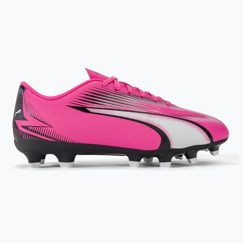 Scarpe da calcio PUMA Ultra Play FG/AG Jr rosa velenoso/puma bianco/puma nero per bambini 2