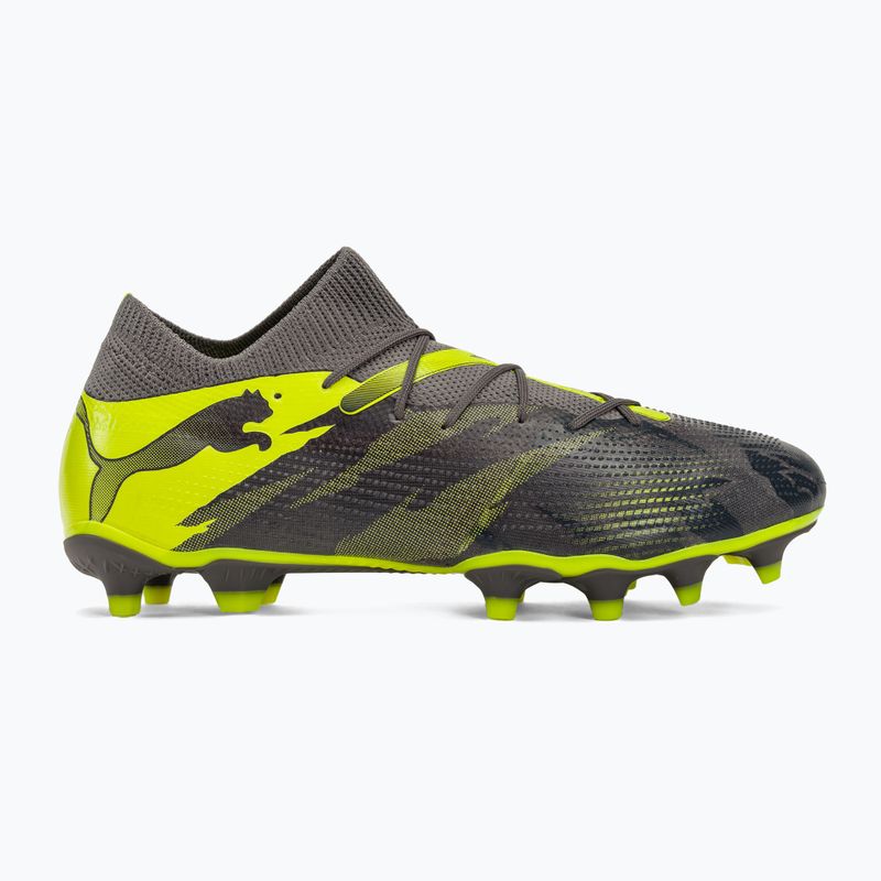 Scarpe da calcio PUMA Future 7 Match Rush FG/AG grigio forte/grigio scuro freddo/elettrico lime 2