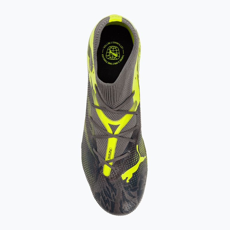 Scarpe da calcio PUMA Future 7 Match Rush FG/AG grigio forte/grigio scuro freddo/elettrico lime 5